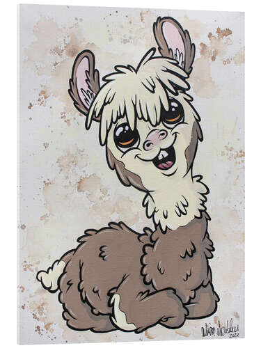 Acrylic print Alpaca