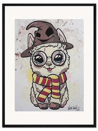 Gerahmter Kunstdruck Magic Alpaka