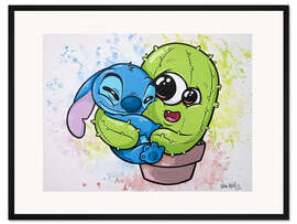 Gerahmter Kunstdruck Kuschelkaktus