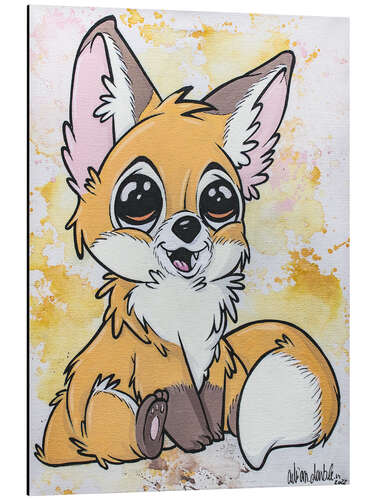 Aluminium print Little Fox