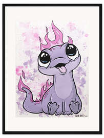 Gerahmter Kunstdruck Feuersalamander