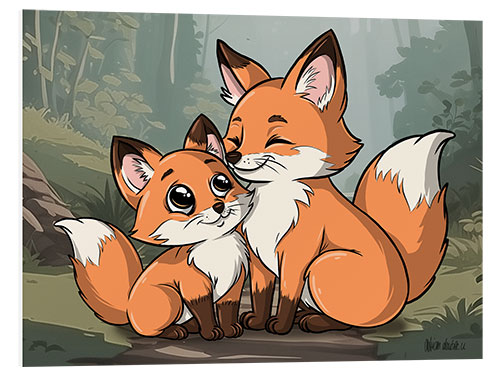 Foam board print Fox Couple