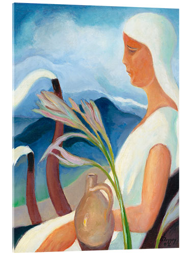 Tableau en verre acrylique The Girl in White
