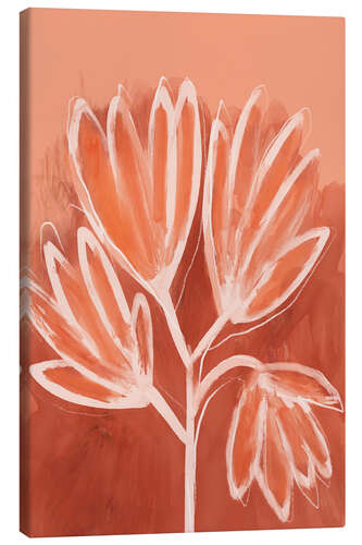 Canvas print Flowers In Apricot