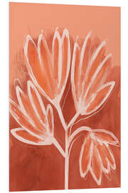 Foam board print Flowers In Apricot