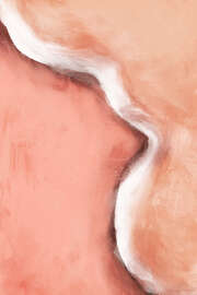 Magnettafel Welle in Apricot