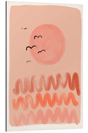 Magnettafel Sonnenuntergang in Apricot