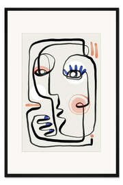 Gerahmter Kunstdruck Frau mit Nagellack