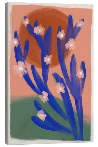Tableau sur toile Blue desert cactus