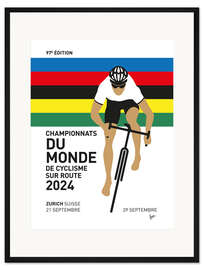 Gerahmter Kunstdruck Weltmeisterschaft Straßenradsport 2024