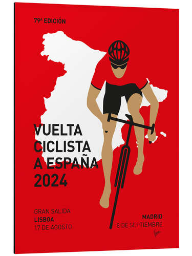 Aluminium print Spanish Cycling World Championships 2024