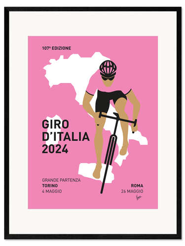 Kunsttryk i ramme Italian Cycling World Championships 2024