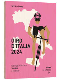 Wood print Italian Cycling World Championships 2024