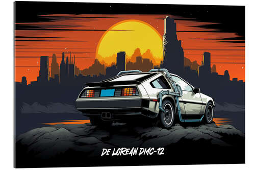 Tableau en plexi-alu De Lorean DMC 12 I