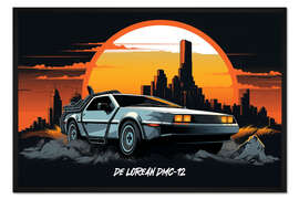 Gerahmter Kunstdruck De Lorean DMC 12 II