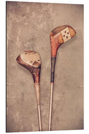 Aluminium print The Vintage Golf Clubs