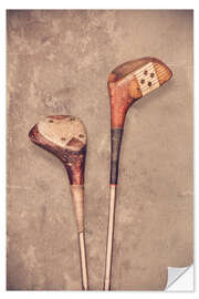 Selvklæbende plakat The Vintage Golf Clubs