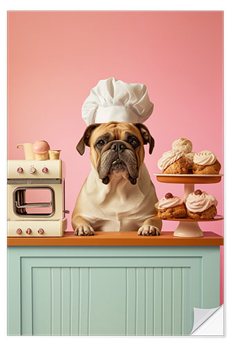 Wall sticker Cake Baker Bulldog