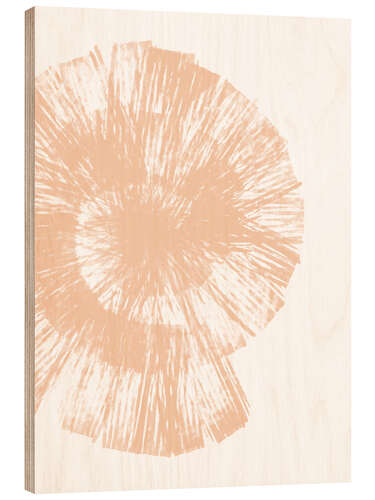 Wood print Peach Shell