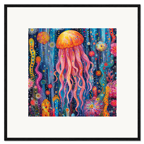 Framed art print Enchanted Jellyfish