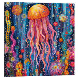 Tableau en plexi-alu Enchanted Jellyfish