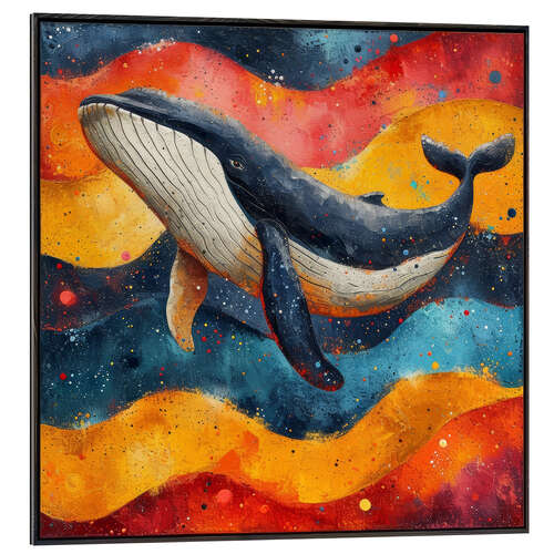 Gallery print Whale in a sea of colours