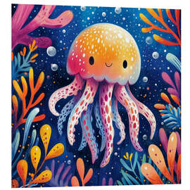 Quadro em PVC Cute Jellyfish