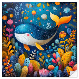 Wall sticker Fantasy Whale