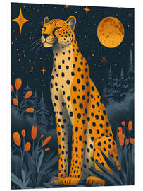 Foam board print Moon Cheetah