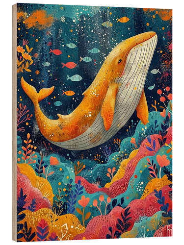 Wood print Imaginative underwater world