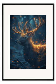 Gerahmter Kunstdruck Hirschfunken