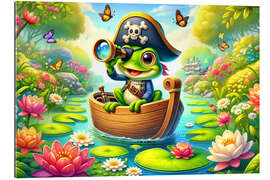 Galleritryck Pirate Frog on a treasure hunt