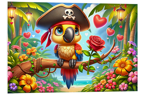 Foam board print Pirate Parrot in the jungle