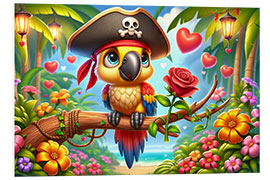 Foam board print Pirate Parrot in the jungle