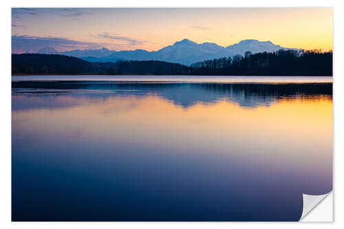 Naklejka na ścianę Winter evening in Berchtesgadener Land