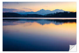 Selvklebende plakat Winter evening in Berchtesgadener Land