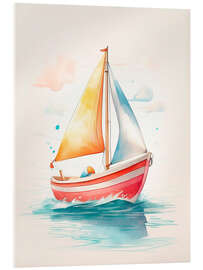 Acrylic print Sailboat in the wind