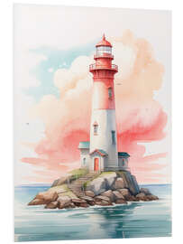 PVC-taulu Lighthouse in watercolour I