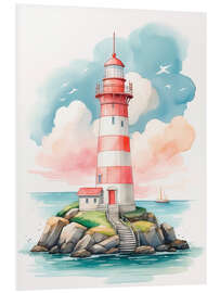 PVC-taulu Lighthouse in watercolour I