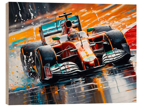 Tableau en bois Formula 1 Race