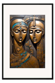 Gerahmter Kunstdruck Die zwei Damen