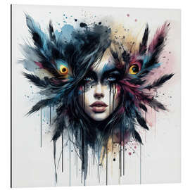 Magnettafel Schwarze Federn