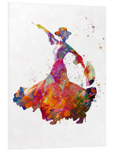 Foam board print Spanish Flamenco Dancer I