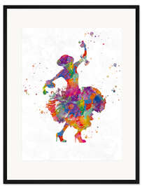 Gerahmter Kunstdruck Spanische Flamenco Tänzerin II