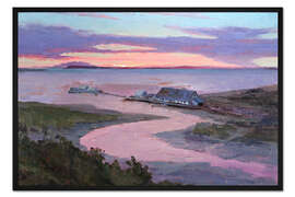 Gerahmter Kunstdruck Alte Lachskonservenfabrik in Anchorage, Alaska, 1915