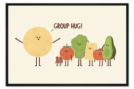 Gerahmter Kunstdruck Group Hug