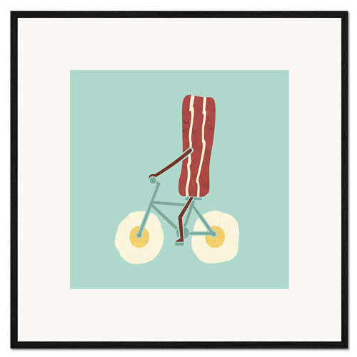 Gerahmter Kunstdruck Bacon Bike