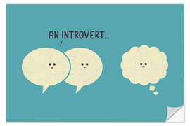 Sticker mural Introvert