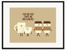 Gerahmter Kunstdruck Take Away Coffee
