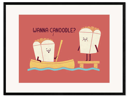Inramat konsttryck Canoodle